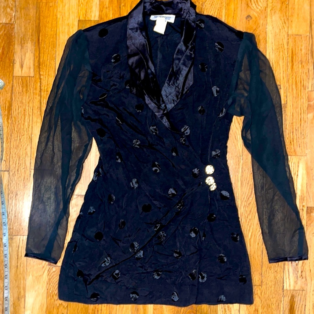 Black polka dot Susan Roselli for Vijack blazer